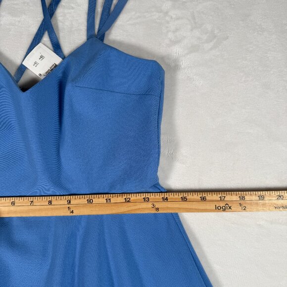 French Connection Cocktail Dress Women Size 6 Blue Spaghetti Strap Mini NWT - Picture 5 of 13